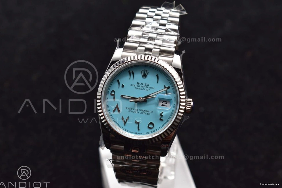 Versatile 566 Best Dial Marker Edition Jubilee Tiffany on 36 DateJust DIWF Blue 1:1 Arabic 904L SA 126234 Steel Bracelet 0122